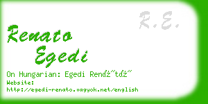 renato egedi business card